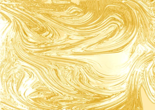 摘要金黄色液体用于背景和背景 具有光泽效果和流体形状概念的平面设计 黄金背景 — 图库照片