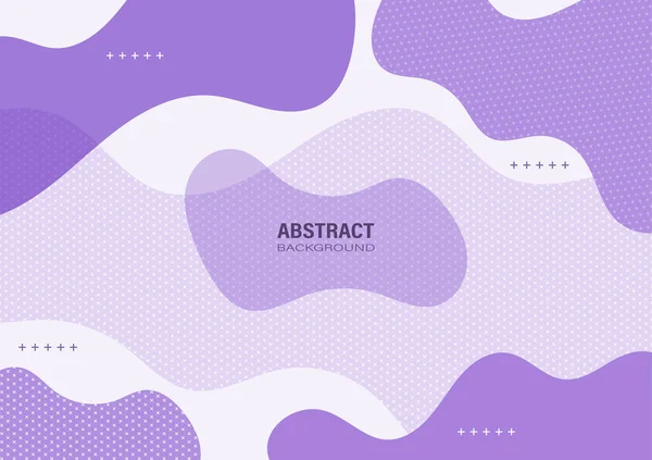 Abstrakte Violette Organische Formen Und Kurven Auf Pastellfarbenem Hintergrund Flaches — Stockvektor