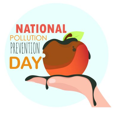 Çevresel kirliliğe karşı verilen mücadelenin onuruna kirlenmiş bir elde bozulmuş kırmızı bir elma.