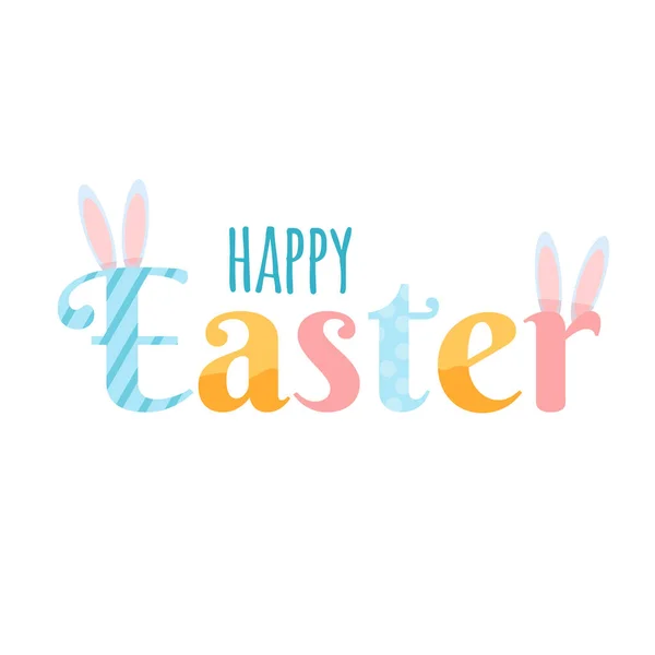 stock vector Spring holiday lettering happy easter