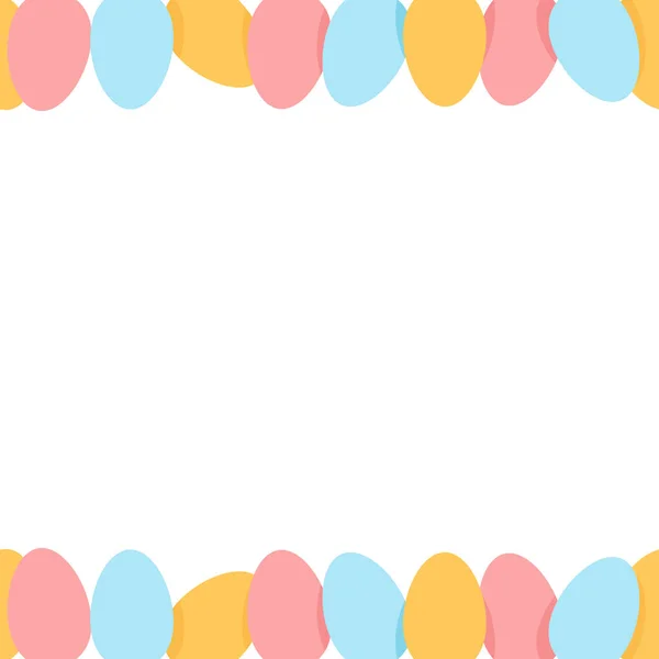 Seamless Easter Border Made Colorful Eggs — Stock Vector