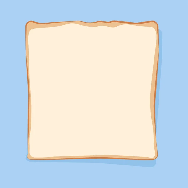 Krájený Obdélníkový Kus Toastového Chleba — Stockový vektor
