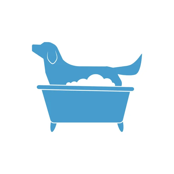 Логотип Ухода Собаками Голубого Цвета — стоковый вектор