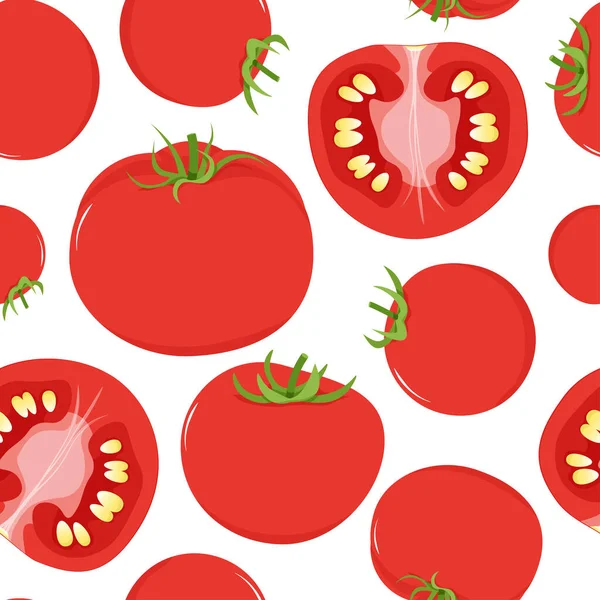 红番茄无缝图案 — 图库矢量图片