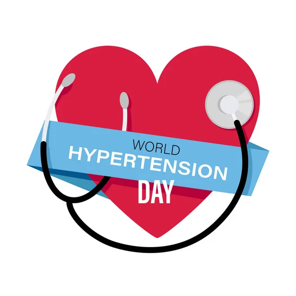 stock vector Heart as symbol of World Hypertension Day