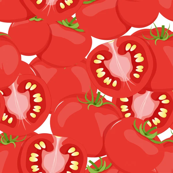 红番茄无缝图案 — 图库矢量图片