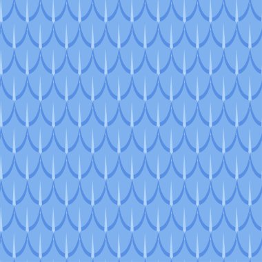 Mavi, pürüzsüz, keskin dinozor derisi.