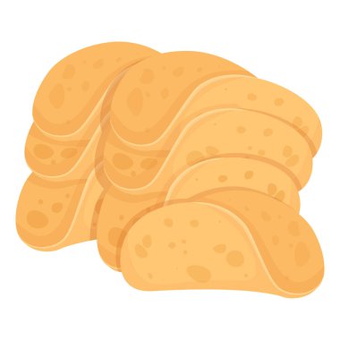 Lezzetli Meksika mısırlı taco 'lar istiflenmiş ve bir tane de önünde.