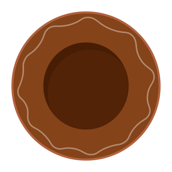 Round brown ethnic mexican plate