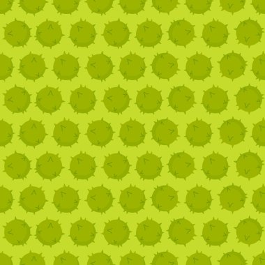 Yeşil kestanelerin dikişsiz sonbahar deseni