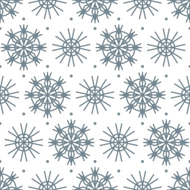 Gri kar tanelerinin beyaz arka plandaki kusursuz deseni