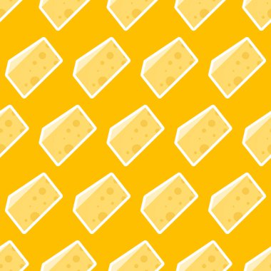 Üçgen peynirden yapılmış sarı, pürüzsüz peynir deseni