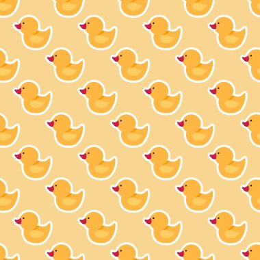 Banyo için küçük sarı ördeklerin hoş, pürüzsüz deseni.