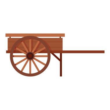 Boş ahşap eski öncü el arabası