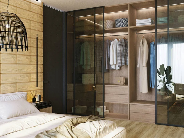Wardrobe Bedroom Modern Style — Stock Photo, Image