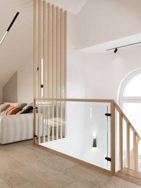 Merdiven bariyeri. Bölümleme camı