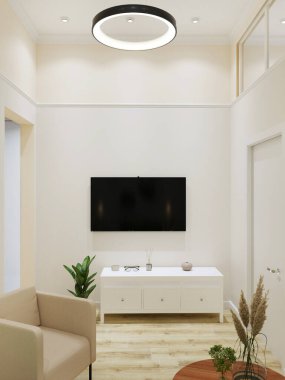 Duvarda asılı olan TV ekranı