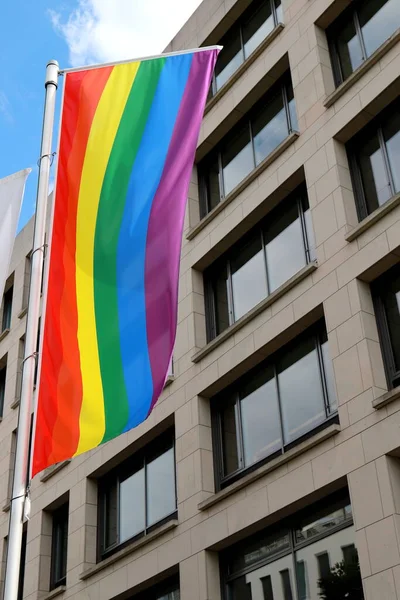 Bandera Realista Organización Lgbt Incluye Las Personas Lesbianas Gays Bisexuales — Foto de Stock