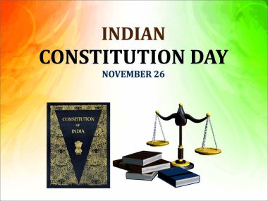 Indian Constitution Day, National Law Day, 26 November, Illustration clipart