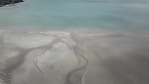 Vista Aerea Della Spiaggia Affioramenti Rocciosi Nuovi Amici Spiaggia Nuova — Video Stock