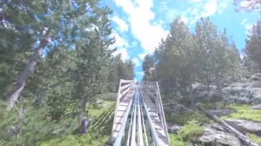 Güneşli bir günde ormanın etrafındaki bir demiryolunda hız yapmak alternatif bir yolculuk.