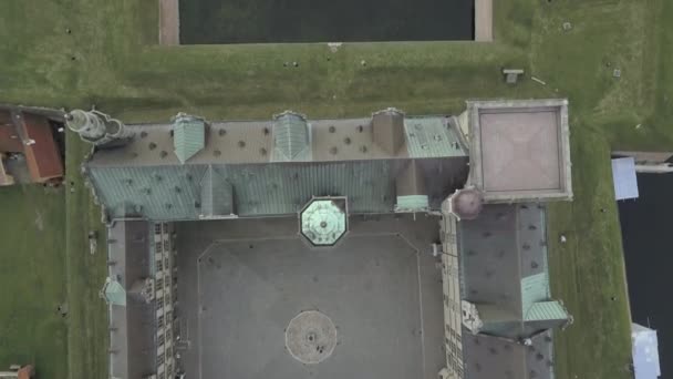 Φρούριο Που Φαίνεται Από Ψηλά Όπως Φαίνεται Από Ένα Drone — Αρχείο Βίντεο