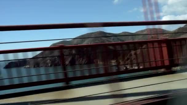 Kör Snabbt Över Golden Gate Bridge Kalifornienresor Video — Stockvideo