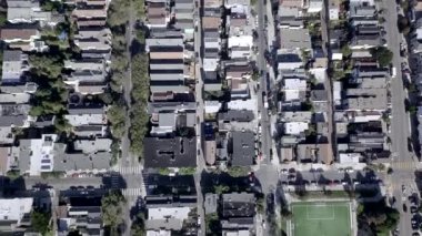 Los Angeles Seyahat videosundaki bir mahallenin havadan görüntüsü