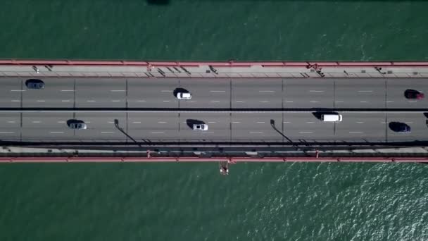 Golden Gate Bridge San Francisco Gezien Vanuit Lucht Reisvideo — Stockvideo