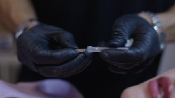 Ärztehände Manipulieren Spritze Klinik Gesundheitskonzept — Stockvideo
