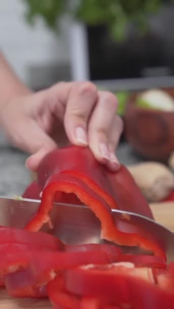 Lezzetli Sebzeler Hazır Pişmeye Hazır — Stok video