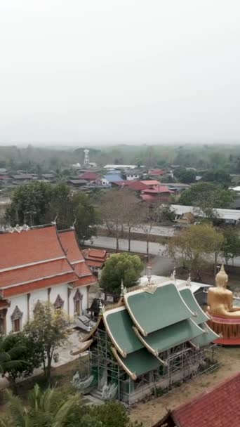 Vista Céu Templo Budista Lugares Locais Vídeo Vertical — Vídeo de Stock