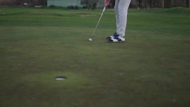 Golfeur Méconnaissable Tente Tir Vidéo Horizontale — Video
