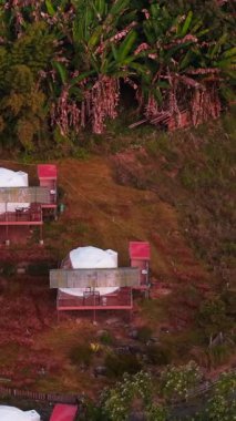 Bereketli tropikal yağmur ormanlarına yuva yapmış cam kubbeler, lüks bir açık hava konaklama deneyimi sunuyor.