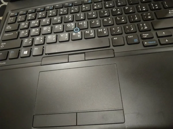 Czarna Klawiatura Laptop Białym Tle — Zdjęcie stockowe