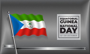 Ekvator Ginesi Ulusal Bayrak Günü, Vektör Şablon Tasarımı Banner