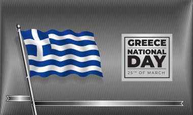Yunanistan Ulusal Bayrak Günü, Vektör Şablon Tasarımı Banner