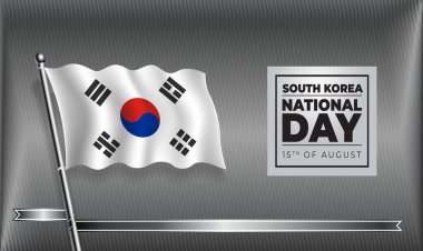 Güney Kore Bayrak Ulusal Günü, Vektör Şablon Tasarımı Banner