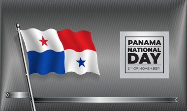 Panama Bayrak Ulusal Günü, Vektör Şablon Tasarımı Banner