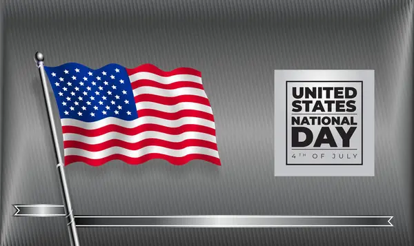 Amerikan Bayrak Ulusal Günü, Vektör Şablon Tasarımı Banner
