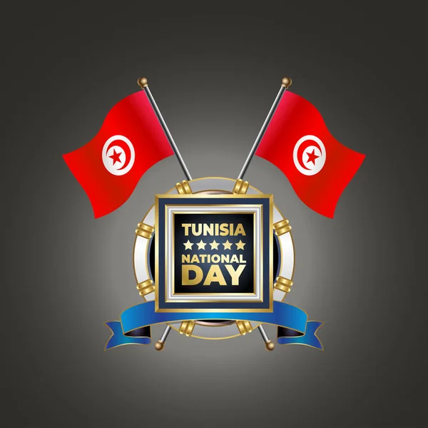 Gümüş Çember üzerinde garadasi renk arkaplanlı küçük bir Tunus bayrağı