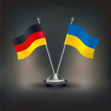 Almanya ve Bayrak İlişkileri, masaya geçin. Vektör İllüstrasyonu