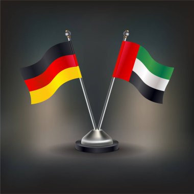 Almanya ve Bayrak İlişkileri, masaya geçin. Vektör İllüstrasyonu