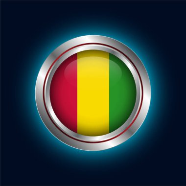 Koyu arkaplanda Gana bayrağının gümüş çember şeklinde çizimi