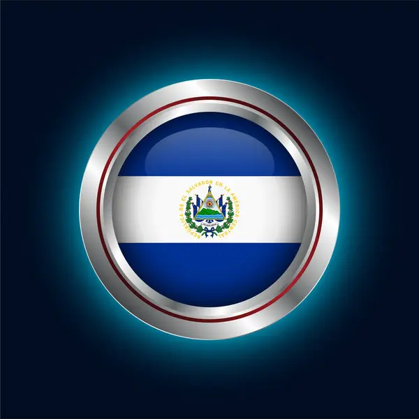 Gümüş daire, El Salvador bayrağının koyu arkaplanda resmedilmiş hali
