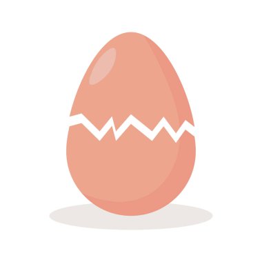 Kırık yumurta, kırılmış kabuk izole vektör çizimi