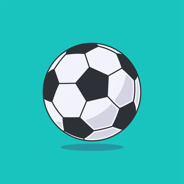 サッカーボールのアイコン ベクトルイラストサッカーボール漫画スタイル — ストックベクタ