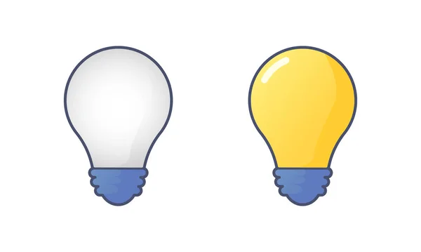 Ilustración Energía Bombilla Luz Brillante Idea Creatividad Innovación Empresarial Sobre — Vector de stock