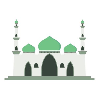 Basit modern minimalist islami cami düz vektör çizimi. Diyagramlar, Harita, Bilgi Grafikleri, Resimler ve ramazan tebrik kartları için elverişli