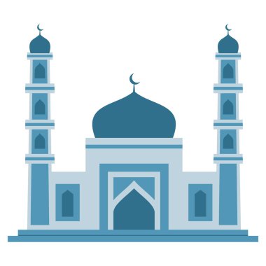 Basit modern İslami cami çizimi. Diyagramlar, Harita, Bilgi Grafikleri, Resimler ve ramazan tebrik kartları için elverişli